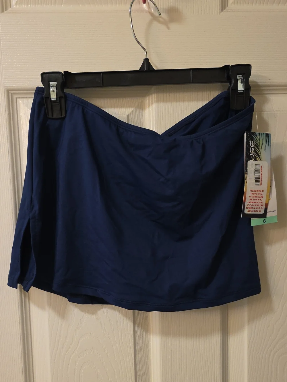 Beach House Navy Swim Skirt with Built-In Shorts